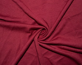 Rust French Terry #74 Polyester Rayon Spandex 215 GSM Apparel Fabric Stretch Medium Weight Soft 58"-60" Wide By The Yard