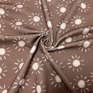 Brittany Frost Designs Neutral Sun Bullet Print #739 Ribbed Scuba Double Knit Stretch Poly Spandex Apparel Craft Fabric 58&quot;-60&quot; Wide BTY