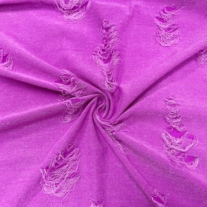 Purple denim fabric by the sale yard