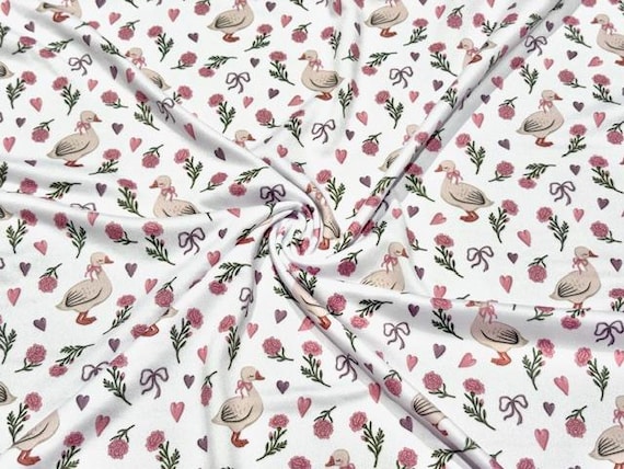 Swimwear Fabric Ducks Activewear Print #998 Polyester Spandex Stretch By The Yard