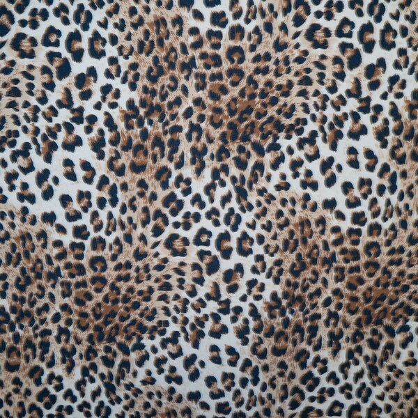 Leopard Print ITY #325 2-Way Stretch Polyester Lycra Spandex Apparel Craft Fabric 58 "-60" Wide bulk stock