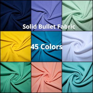 45 Colors Bullet Listing #2 Ribbed Scuba Techno Double Knit 2-Way Stretch Polyester Spandex Apparel Craft Fabric 58&quot;-60&quot; Wide By The Yard