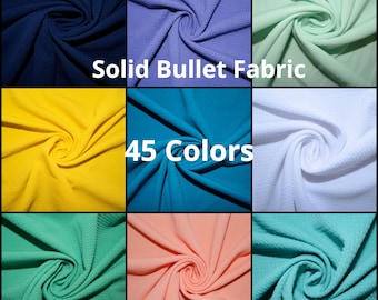 45 Colors Bullet Listing #2 Ribbed Scuba Techno Double Knit 2-Way Stretch Polyester Spandex Apparel Craft Fabric 58&quot;-60&quot; Wide By The Yard