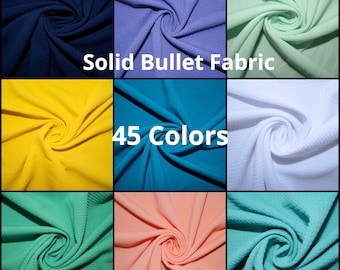 45 Colors Bullet Listing #2 Ribbed Scuba Techno Double Knit 2-Way Stretch Polyester Spandex Apparel Craft Fabric 58"-60" Wide By The Yard