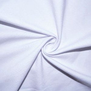 PLAIN WHITE PURE COTTON 190 GSM FABRIC - BLEACHED, DYEABLE & 36 INCH WIDTH