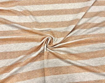 Streep metallic goudgrijs jersey gebreide print #12 rayon spandex stretch zachte kledingstof 180 gsm 58"-60" breed op maat gesneden