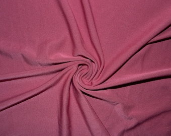 Marsala #34 Double Brushed Polyester Spandex Apparel Stretch Fabric 190 GSM 58"-60" Wide By The Yard