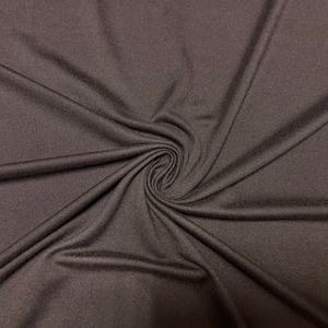 Dark Brown #115 Double Brushed Polyester Spandex Apparel Stretch Fabric 190 GSM 58"-60" Wide By The Yard