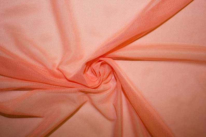POWER MESH STRETCH ORANGE 58/" WIDE BTY