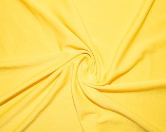 Yellow #22 Double Brushed Polyester Spandex Apparel Stretch Fabric 190 GSM 58&quot;-60&quot; Wide By The Yard