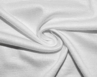 White #4 Jersey Knit Rayon Spandex Stretch Apparel Craft Fabric Photography 58&quot;-60&quot; Wide By The Yard