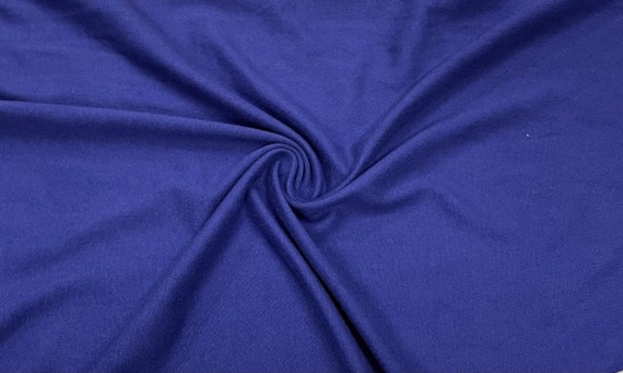 Navy 100 Double Brushed Polyester Spandex Apparel Stretch Fabric