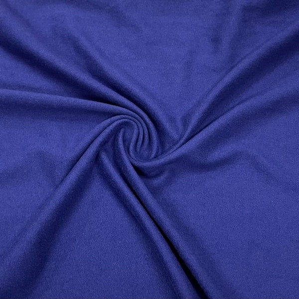 Navy #100 Double Brushed Polyester Spandex Apparel Stretch Fabric 190 GSM 58"-60" Wide By The Yard