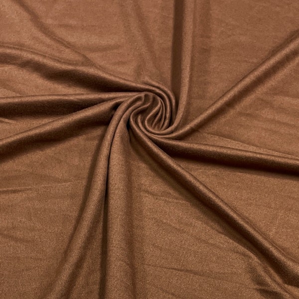 Taupe #71 Double Brushed Polyester Spandex Apparel Stretch Fabric 190 GSM 58"-60" Wide By The Yard