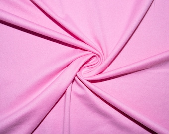 Pink #52 Double Brushed Polyester Spandex Apparel Stretch Fabric 190 GSM 58"-60" Wide By The Yar