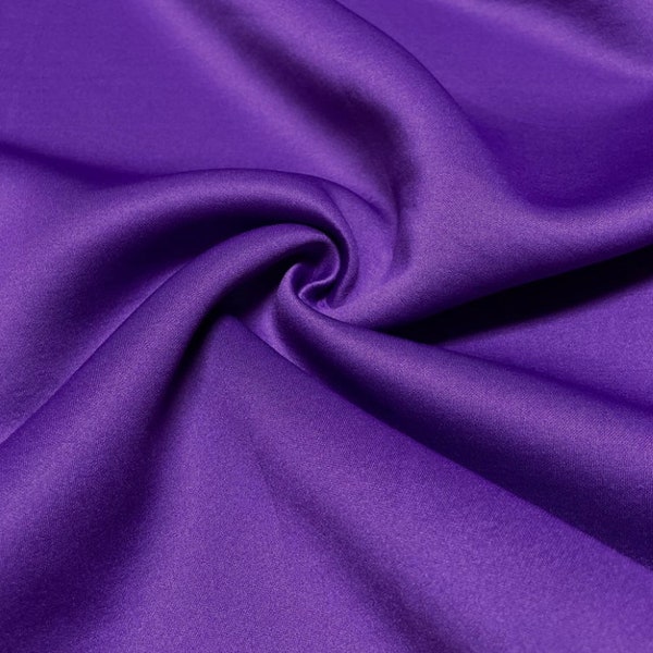 Púrpura #154 Super Techno Neopreno Doble Punto 2-Way Stretch Fabric Poly Spandex Ropa Craft Fabric 58"-60" Corte ancho a medida