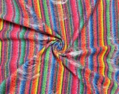 Leopard Serape Distressed Denim Print 9 Polyester Rayon Spandex Stretch Apparel Fabric 58 quot -60 quot Wide By The Yard