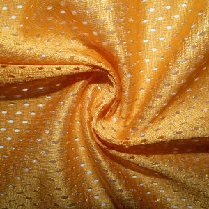 Yellow #12 Athletic Sports Mesh Knit 100% Polyester Apparel Fabric Craft Costume Sports Jersey 58&quot;-60&quot; Wide By The Yard