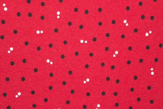 Polka Dot Ponte Di Roma Print #44 Double Knit Polyester Spandex Stretch Medium Weight Apparel Craft Fabric 58"-60" Wide By The Yard