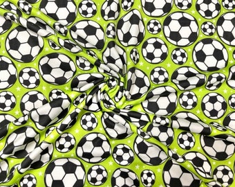 Tejido elástico para ropa, poliéster y elastano, cepillado doble, 190 g/m², 147-152 cm de ancho, cortado a medida, para balón de fútbol, deportes, DBP, estampado n.° 628