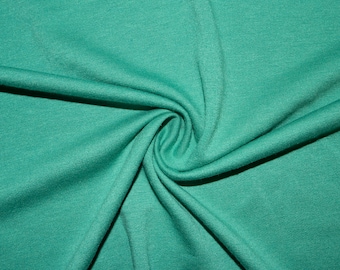 Jade French Terry #73 Polyester Rayon Spandex 215 GSM Apparel Fabric Stretch Medium Weight Soft 58"-60" Wide By The Yard