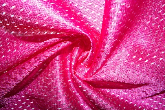Fuchsia #13 Athletic Sports Mesh Knit 100% Polyester Apparel Fabric Craft Costume Sports Jersey 58"-60" Wide By The Yard