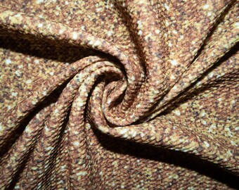 Gold Glitter Bullet Print #82 Ribbed Scuba Techno Double Knit Poly Spandex Apparel Craft Fabric 58 "-60" Ancho BTY