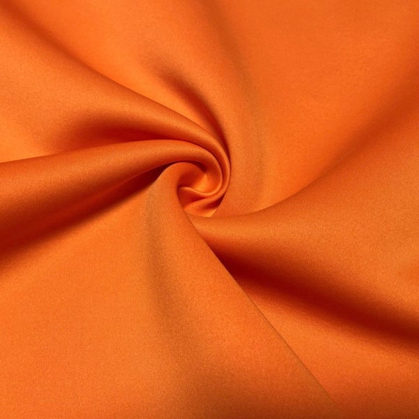 Orange #150 Super Techno Neoprene Double Knit  2-Way Stretch Fabric Poly Spandex Apparel Craft Fabric 58"-60" Wide By The Yard