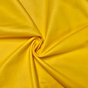 イエロー マット 合皮 フェイクレザー ストレッチ ビニール ポリエステル スパンデックス 190 GSM アパレル クラフト ファブリック 58"-60" 幅/ヤード