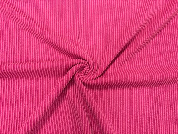 Urban Rib Knit Bubblegum Pink #5 Brushed Polyester Rayon Spandex Stretch 250GSM Apparel Fabric 58"-60" Wide By The Yard