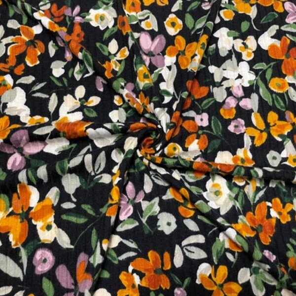 Spring Floral 8x3 Rib Knit Print 