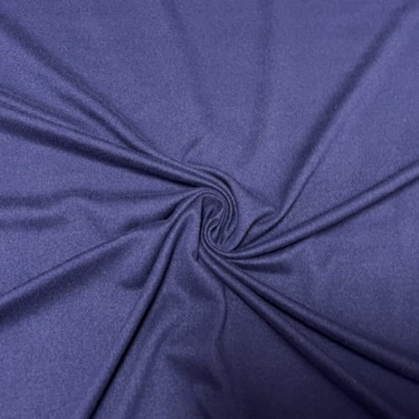 Navy #118 Double Brushed Polyester Spandex Apparel Stretch Fabric 190 GSM 58"-60" Wide By The Yard