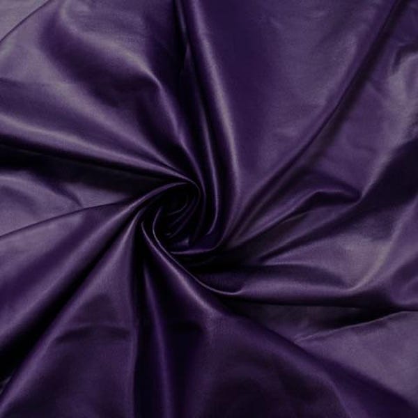 Purple Matte Pleather Faux Leather Stretch Vinyl Polyester Spandex 190 GSM Apparel Craft Fabric 58"-60" Wide By The Yard