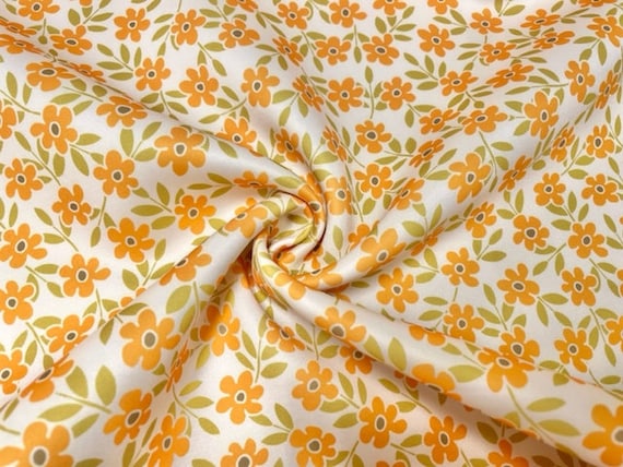 58 Yellow Poly Blend Stretch Terry Cloth Fabric by the Yard