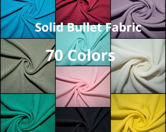 70 Colors Bullet Listing #1 Ribbed Scuba Techno Double Knit 2-Way Stretch Polyester Spandex Apparel Craft Fabric 58"-60" Wide By The Yard