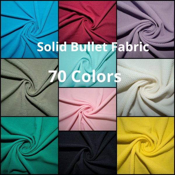 70 Colors Bullet Listing #1 Ribbed Scuba Techno Double Knit 2-Way Stretch Polyester Spandex Apparel Craft Fabric 58"-60" Wide By The Yard