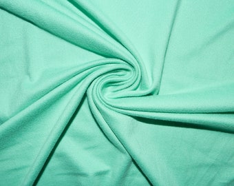 Mint #51 Double Brushed Polyester Spandex Apparel Stretch Fabric 190 GSM 58"-60" Wide By The Yar