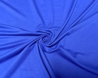 Royal #121 Double Brushed Polyester Spandex Apparel Stretch Fabric 190 GSM 58"-60" Wide By The Yard