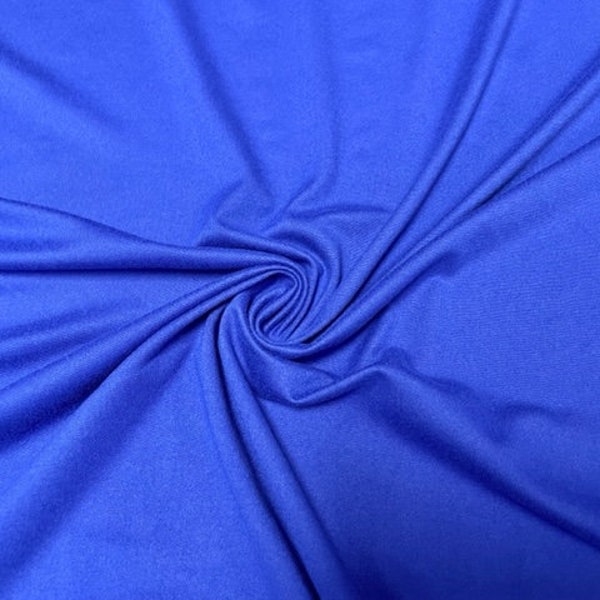Royal #121 Double Brushed Polyester Spandex Apparel Stretch Fabric 190 GSM 58"-60" Wide By The Yard