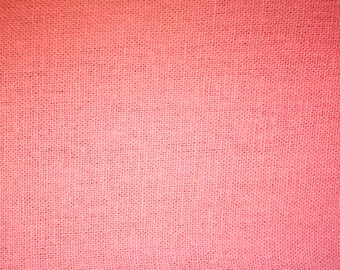 Salmon Pink Linen Rayon Blend #9 Natural Flax Fibers Medium Weight Apparel Home Decor Craft Bridal Dress Fabric 55" Wide By The Yard