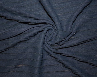 Antraciet 1/2" ruches gebreid metallic polyester spandex stretchkleding Ambachtelijke stof rokjurk 52"-54" wijd op maat gesneden