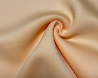 Apricot #125 Super Techno Neoprene Double Knit  2-Way Stretch Fabric Poly Spandex Apparel Craft Fabric 58"-60" Wide By The Yard