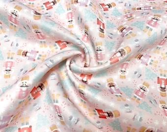Brittany Frost Designs Pink Nutcracker Scuba Techno Print #87 Knit Stretch Fabric Poly Spandex Apparel Craft Fabric 58"-60" Wide By The Yard