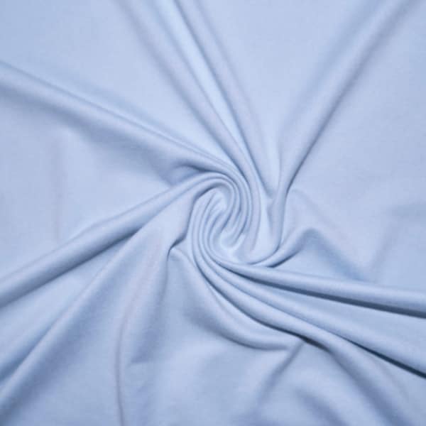 Baby Blue #42 Double Brushed Polyester Spandex Apparel Stretch Fabric 190 GSM 58"-60" Wide By The Yard