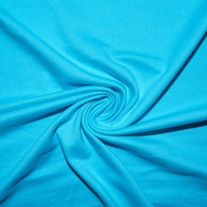 Aqua #43 Double Brushed Polyester Spandex Apparel Stretch Fabric 190 GSM 58"-60" Wide By The Yard