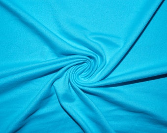 Aqua #43 Double Brushed Polyester Spandex Apparel Stretch Fabric 190 GSM 58&quot;-60&quot; Wide By The Yard