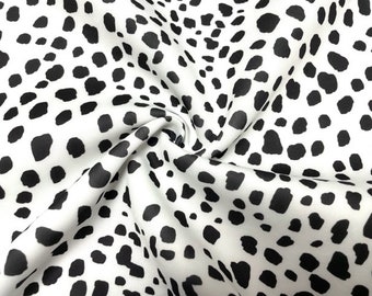 Dalmatian Spot Animal Super Scuba Techno Print #91 Double Knit Stretch Fabric Poly Spandex Apparel Craft Fabric 58"-60" Wide By The Yard