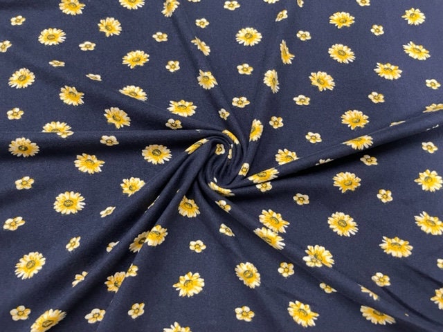 Spring Sunflower Polyester Cotton/Stretch/Swimwear Fabric for Tissue Sewing  Quilting Fabrics Needlework Quilt DIY 50*145cm