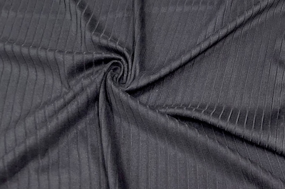 Buy Black DBP 8X3 Rib Knit 10 Double Brushed Polyester Spandex 