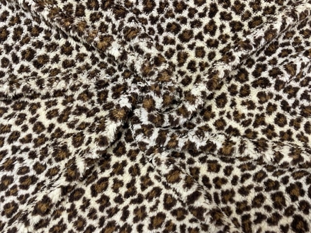 Leopard Sherpa Faux Fur 50 100% Polyester Medium Pile Super - Etsy